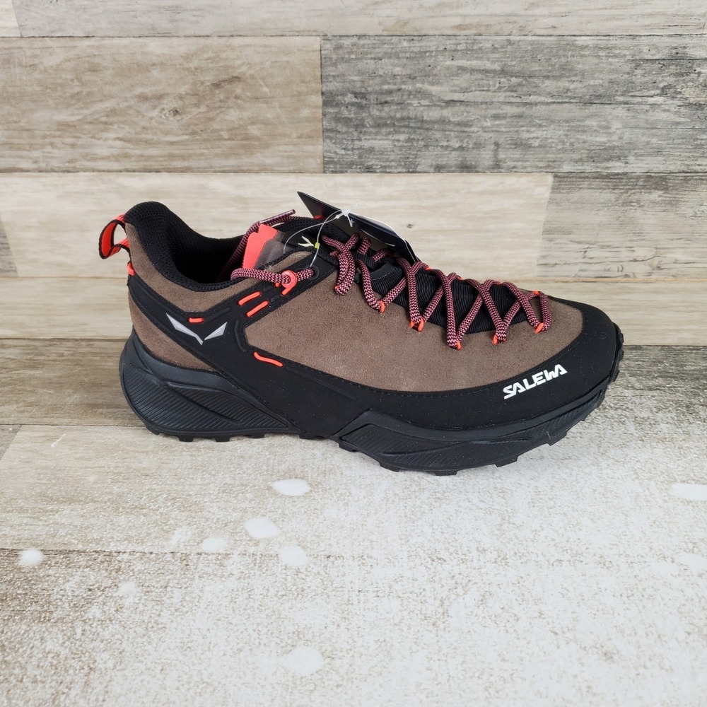 Salewa Dropline Womens Hiking Shoes Sz 7.5 Bungee Cord Black Low Top Sneakers